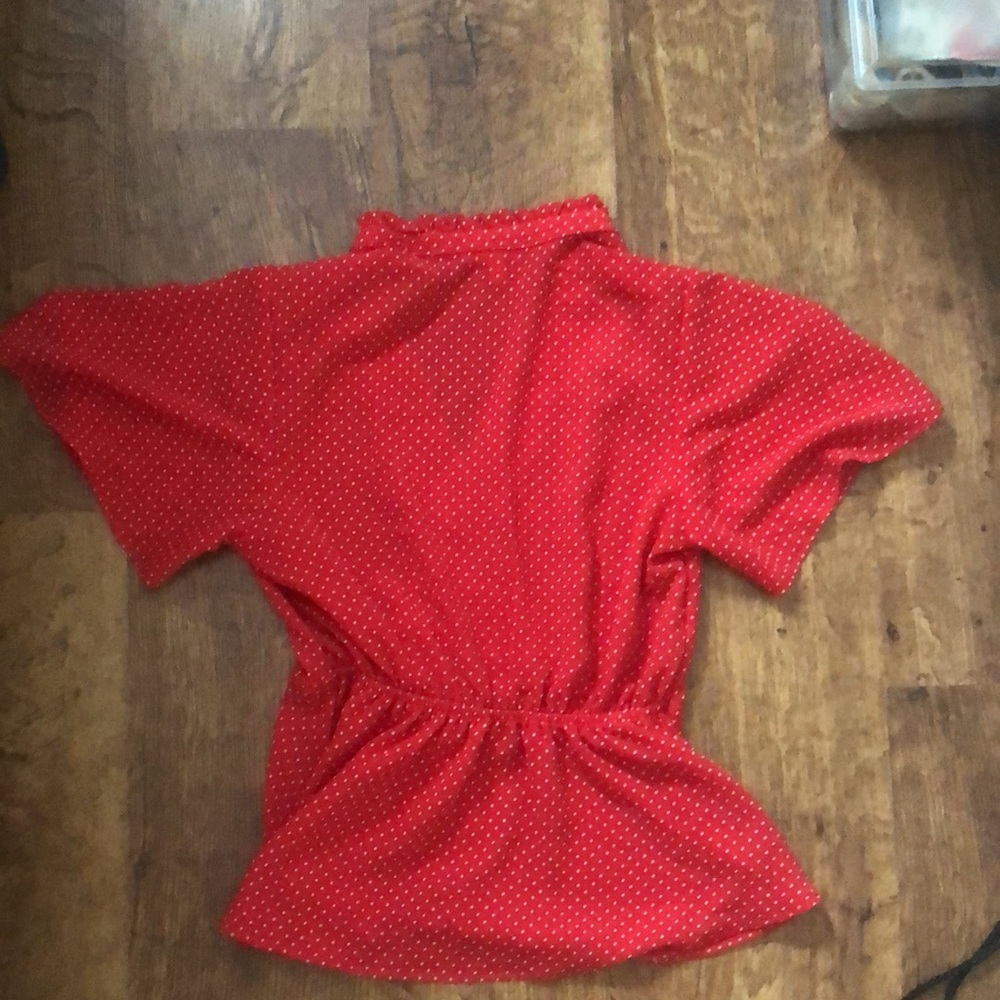Red Flowy Top - Picture 3 of 3
